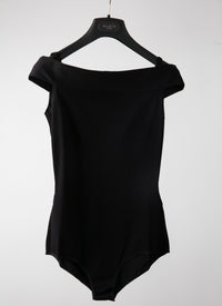 Off-shoulder bodysuit - Black intense