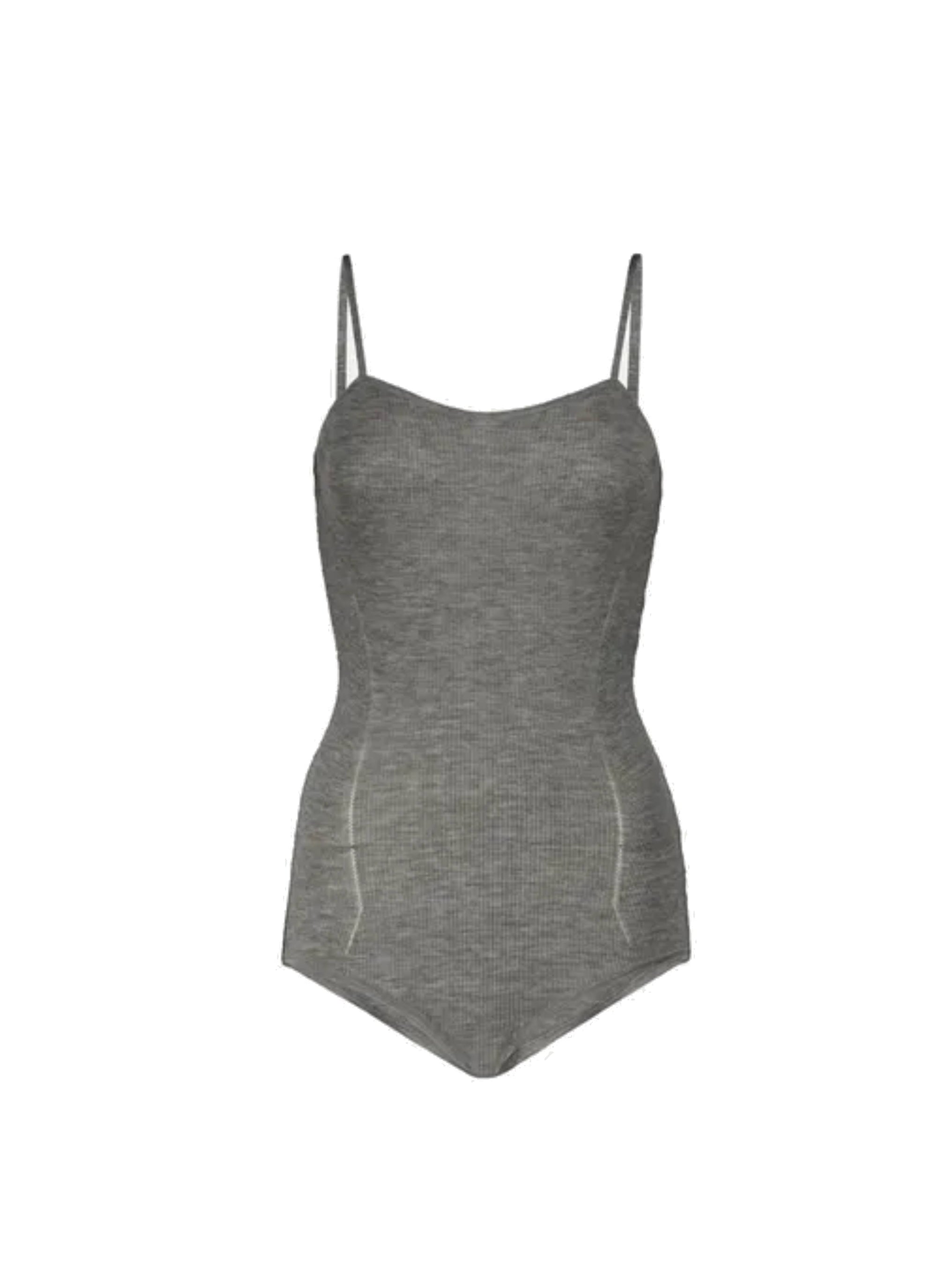 Body sans manches à bretelles en cachemire - Gris chiné