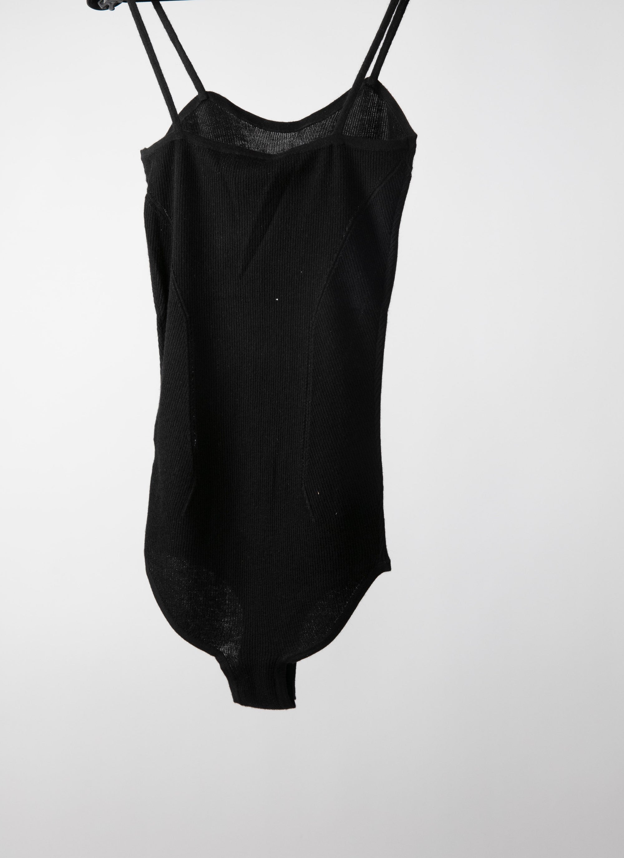 Body sans manches à bretelles en cachemire - Noir