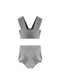 Ensemble en cachemire - Gris chiné