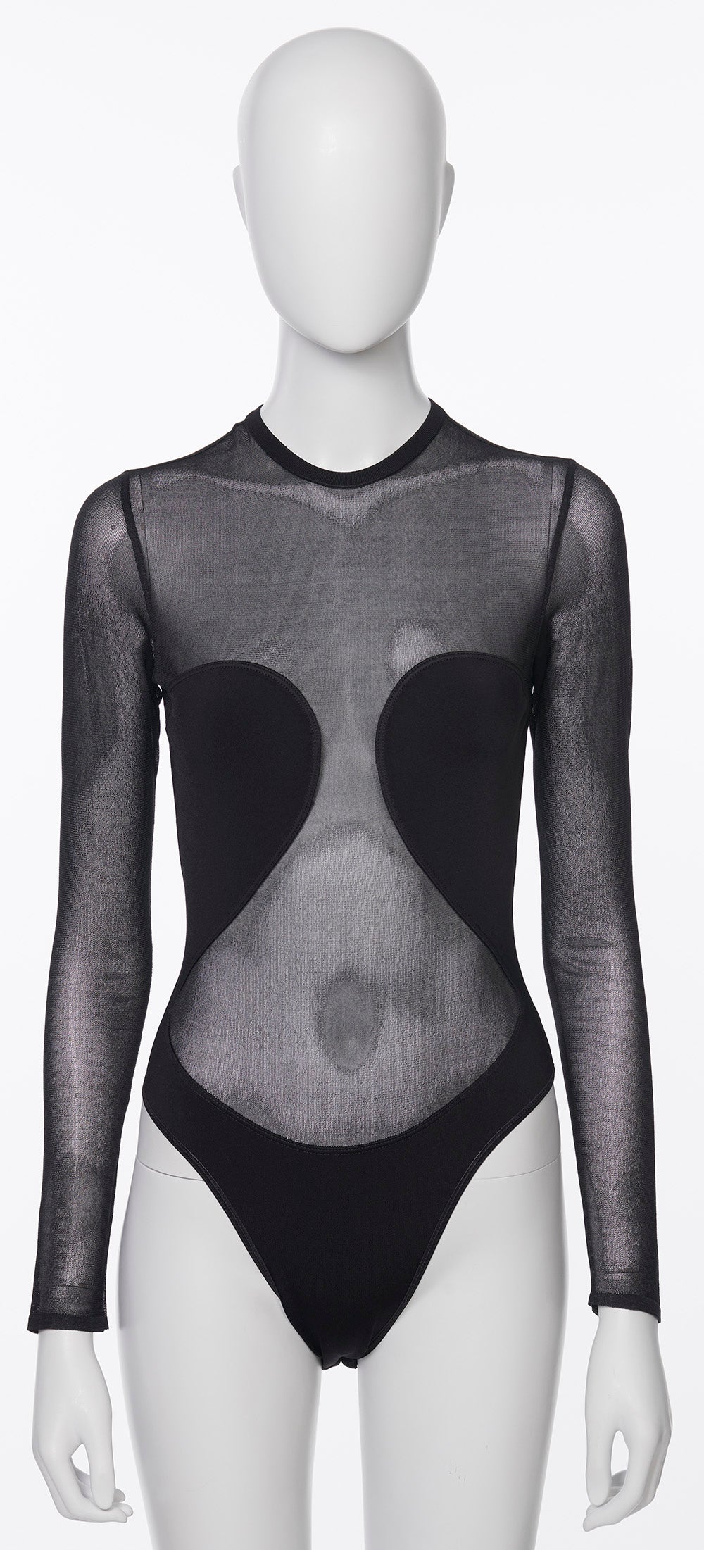 Body diaphane sans manches - Noir Alaïa