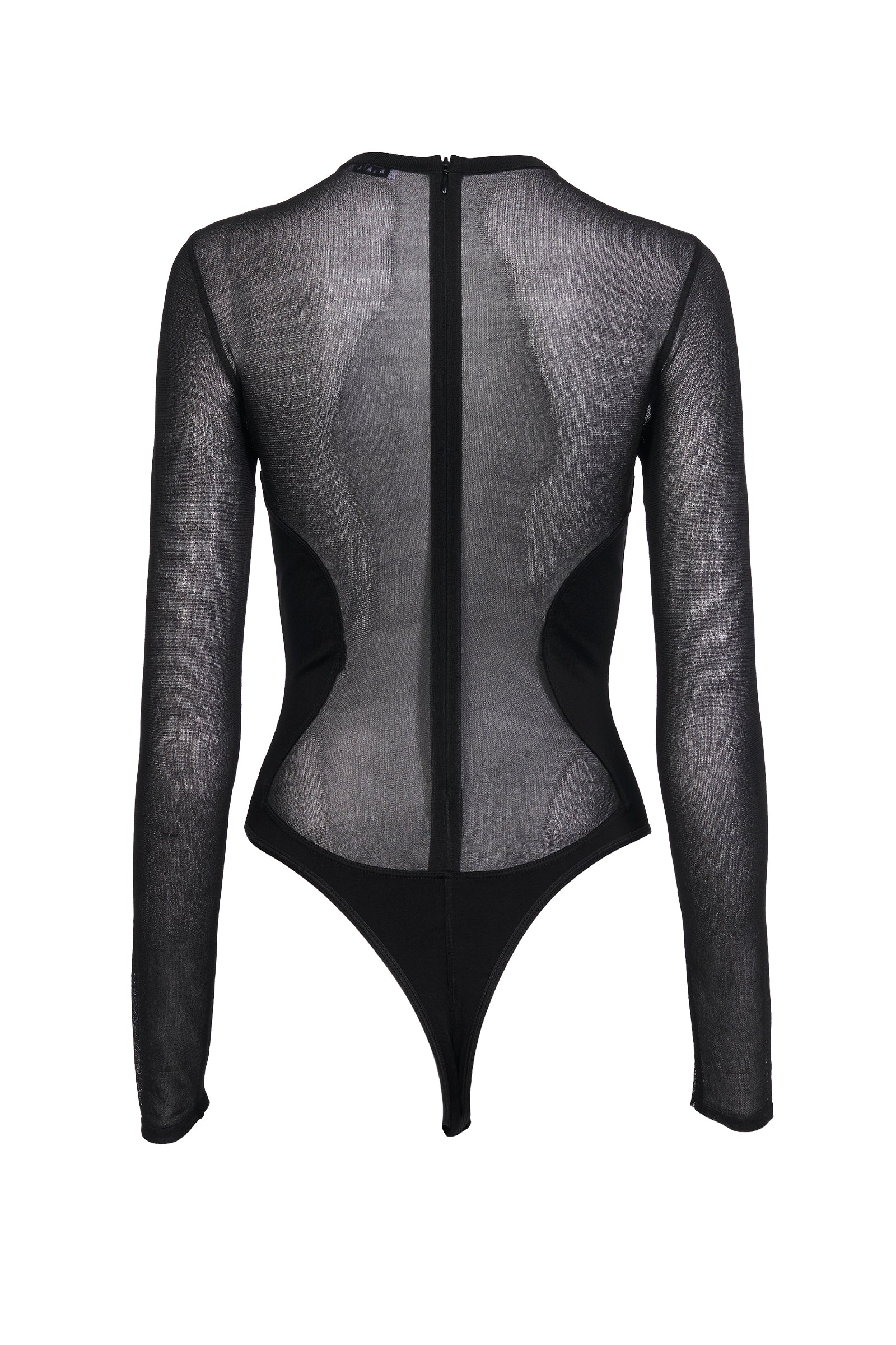 Body diaphane sans manches - Noir Alaïa