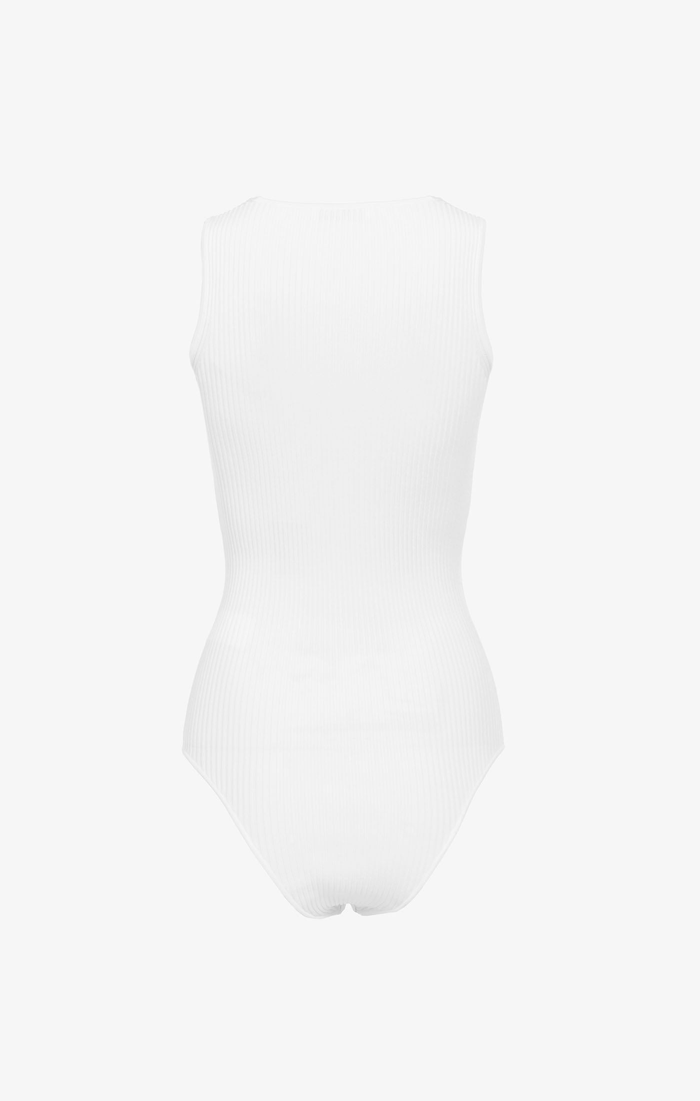 Body cotelé sans manches - Blanc