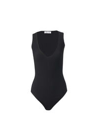 Sleeveless ribbed bodysuit - Black Alaïa