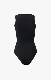 Sleeveless ribbed bodysuit - Black Alaïa