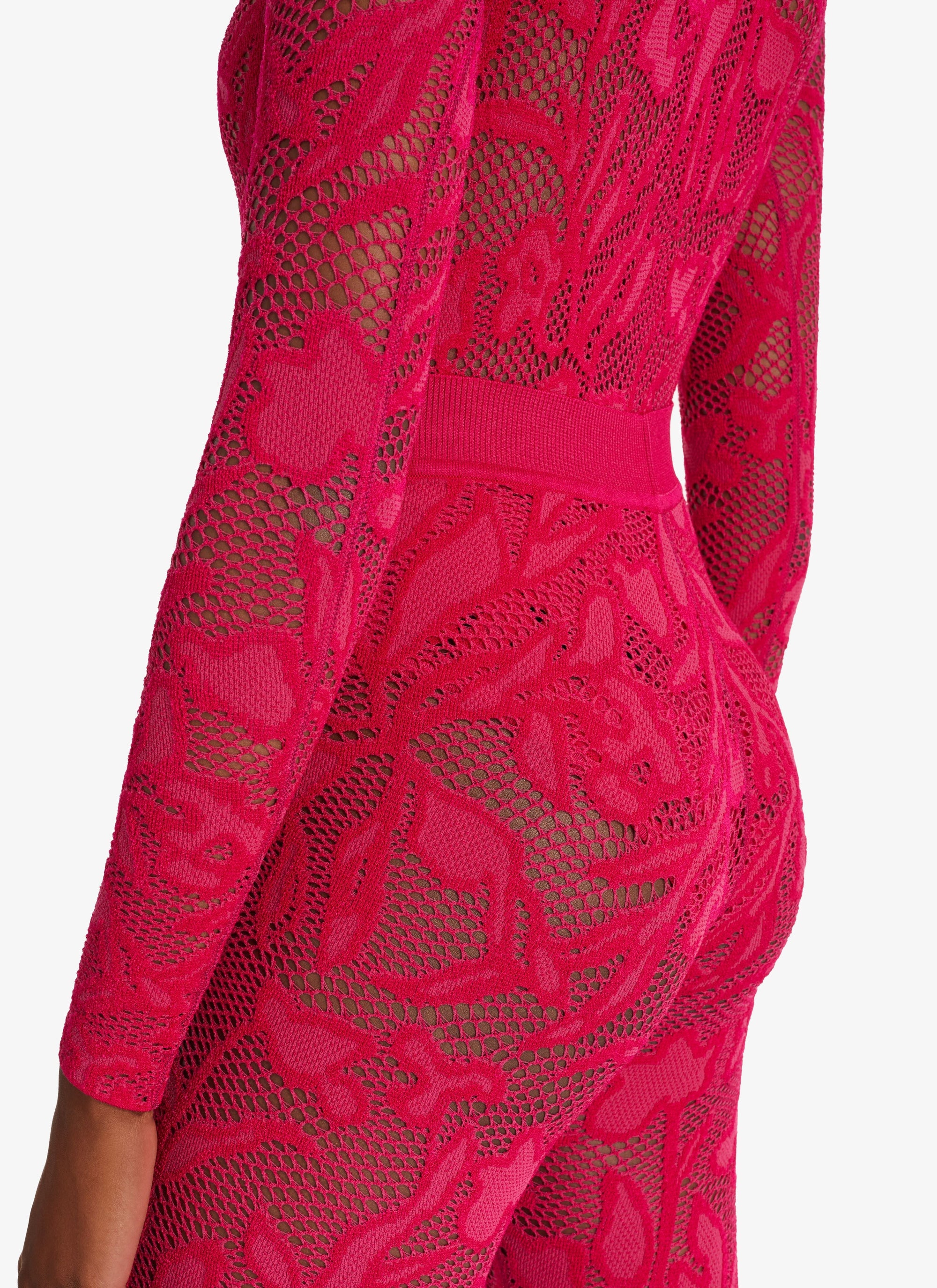 Body en dentelle à col montant - Noir Alaïa