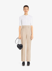 3/4 Sleeve Button Bodysuit - Nude Alaïa