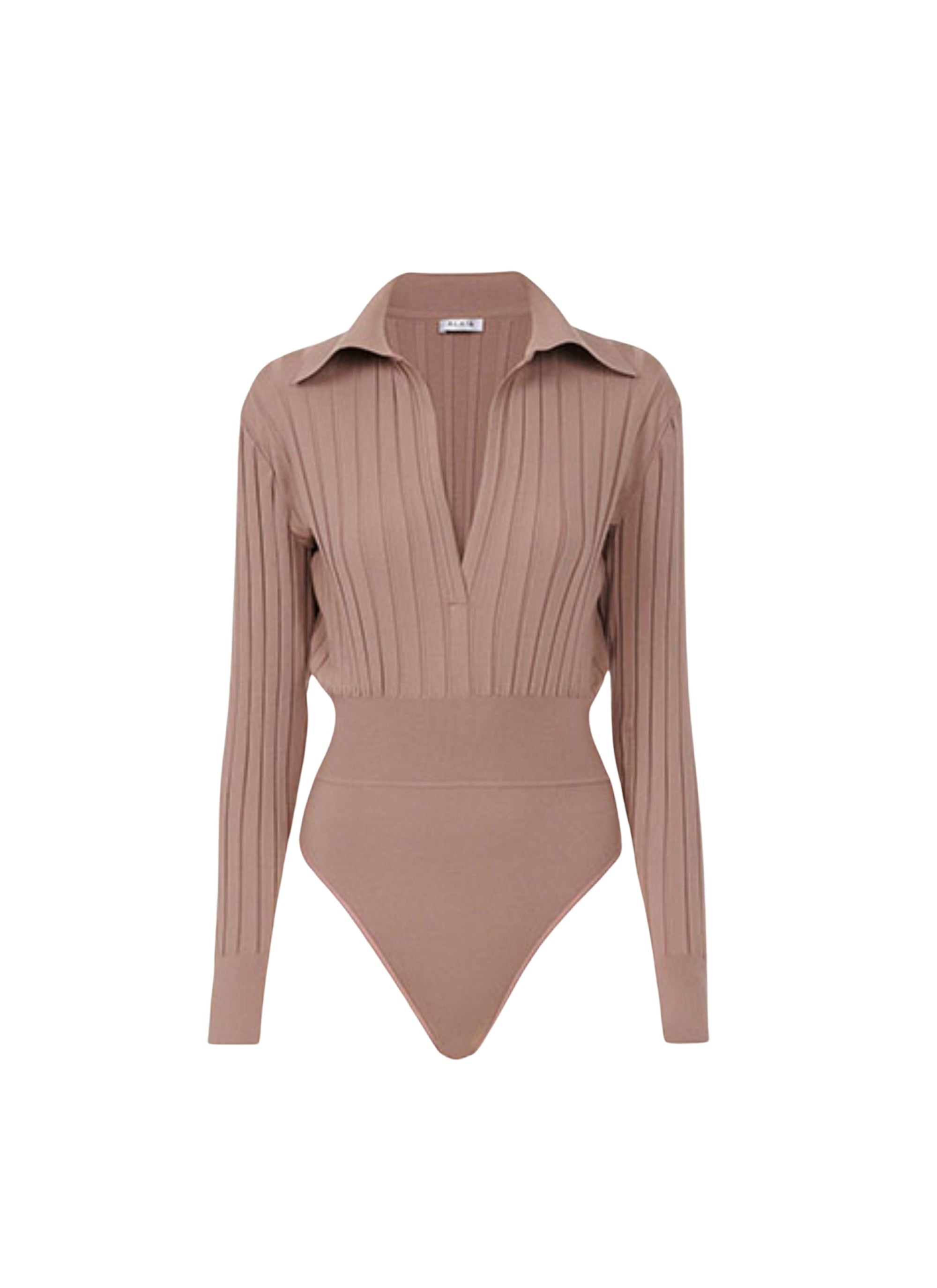 Ambra Long Sleeve Wool Polo Body - Bois de Rose