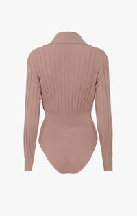 Ambra Long Sleeve Wool Polo Body - Bois de Rose