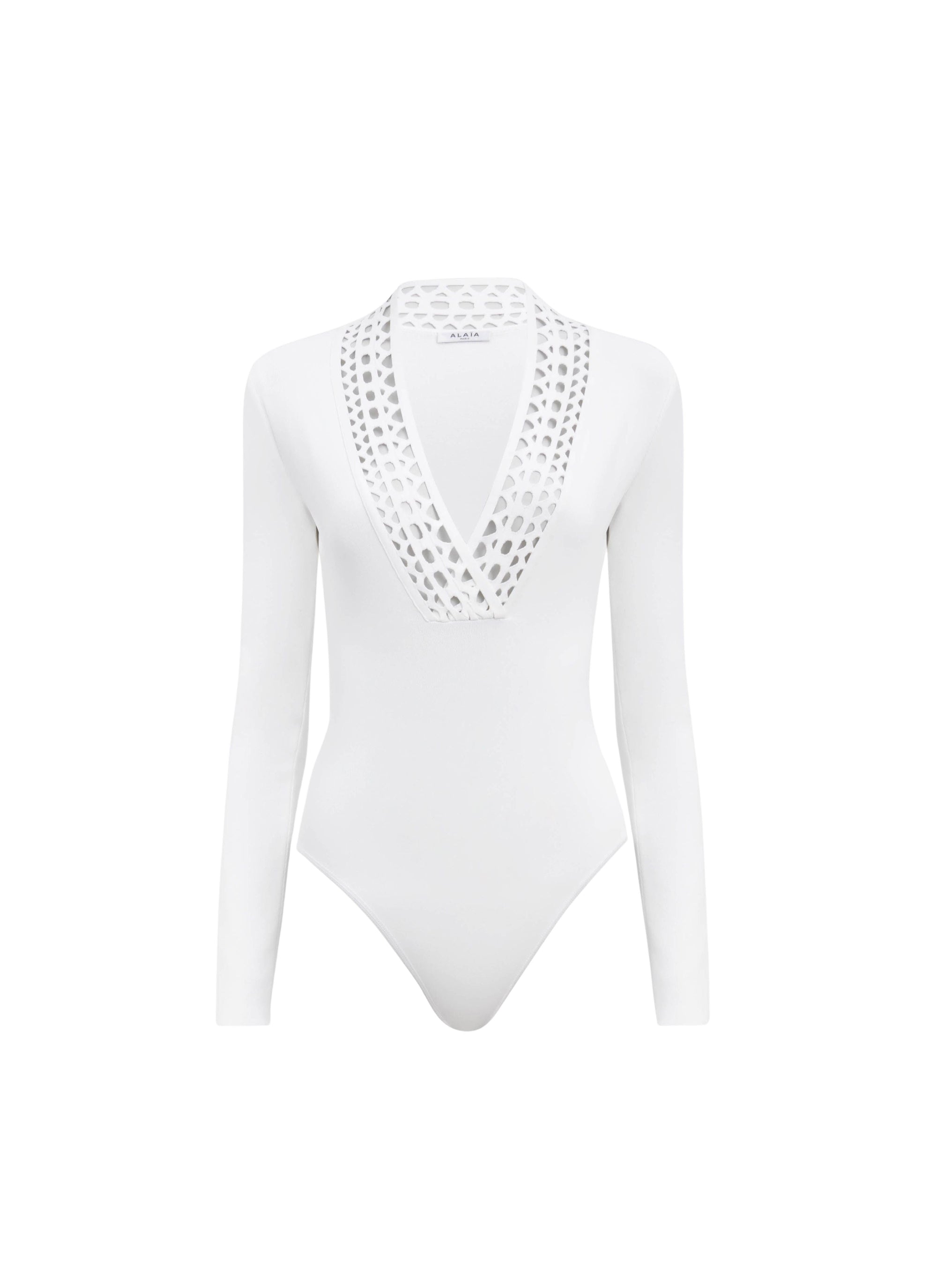 Vienna Long Sleeve Bodysuit - White