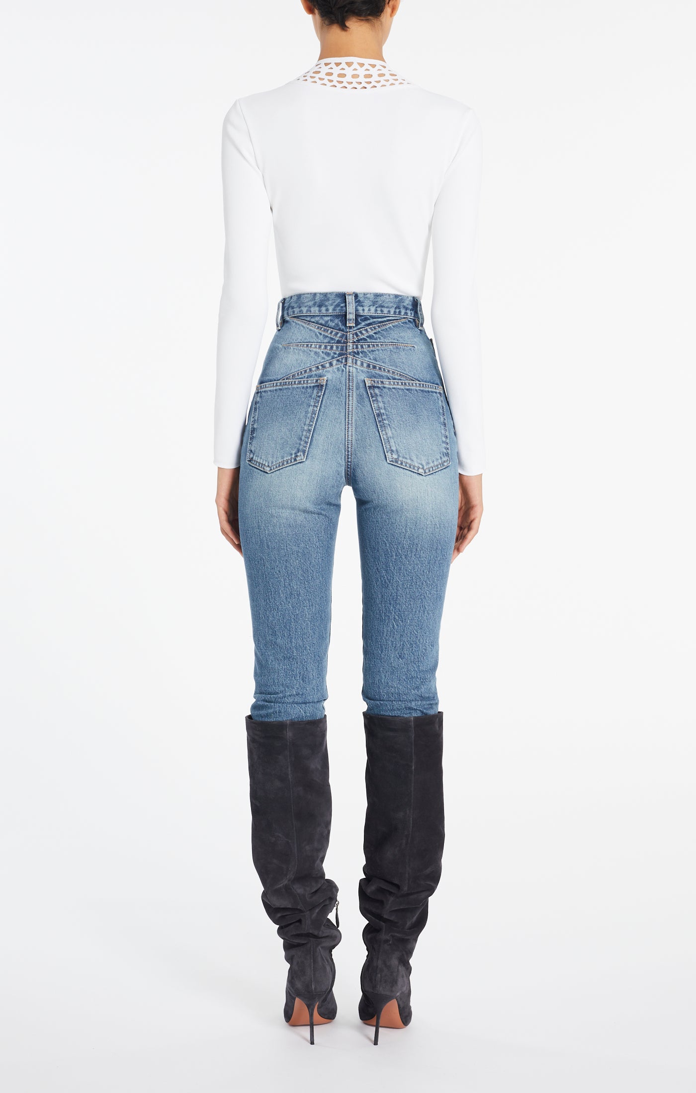 Vienna Long Sleeve Bodysuit - White