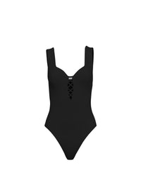 Second-skin corset body - Black Alaïa