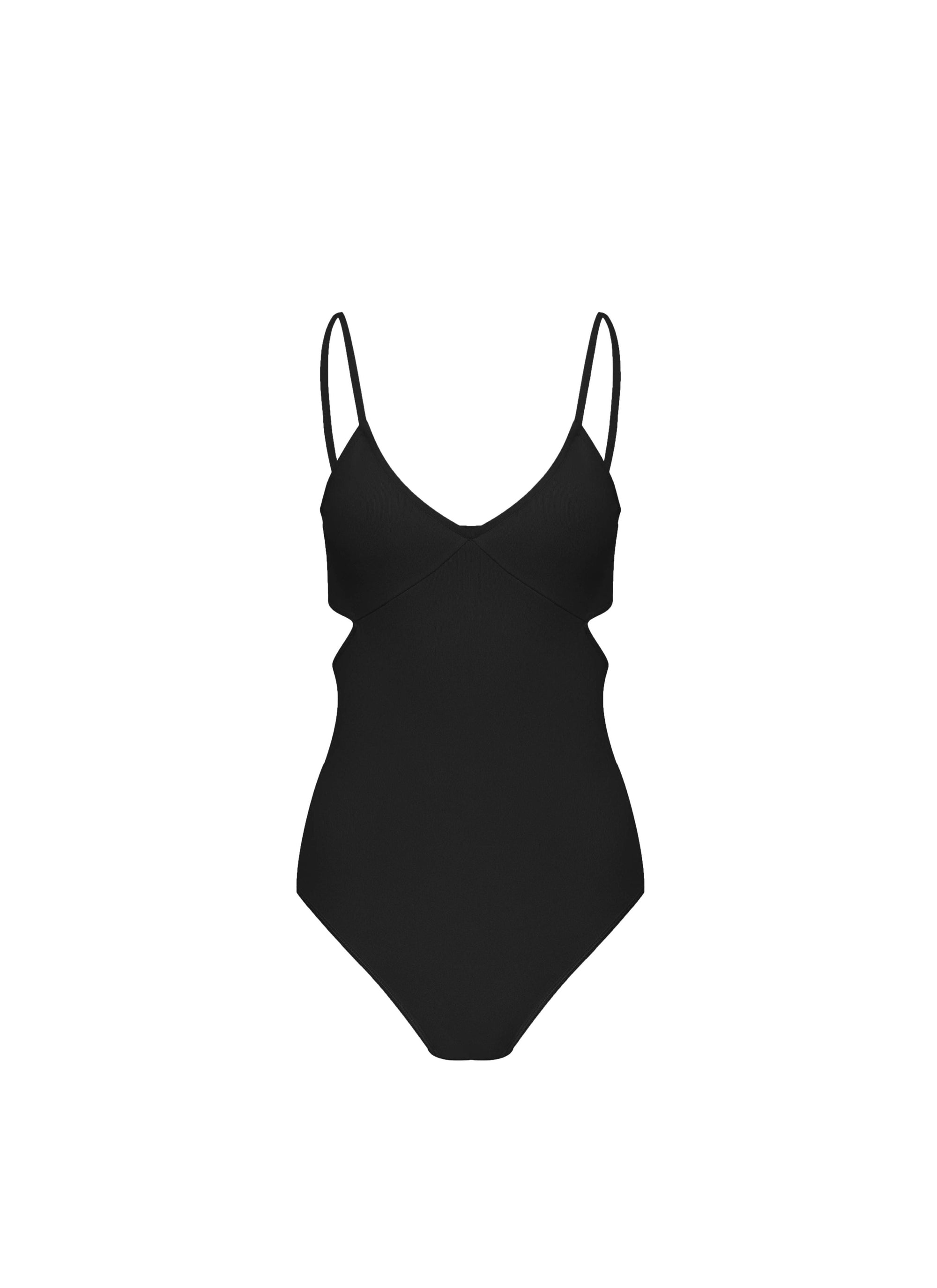 Body découpé seconde peau - Noir Alaïa