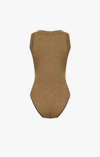 Double-sided wool bodysuit - Gold