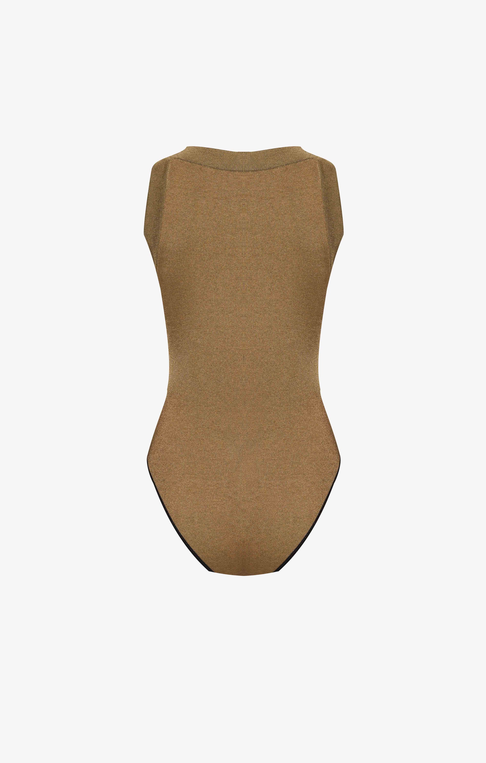 Double-sided wool bodysuit - Gold
