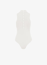 Sleeveless Stretch Bodysuit - Optic White
