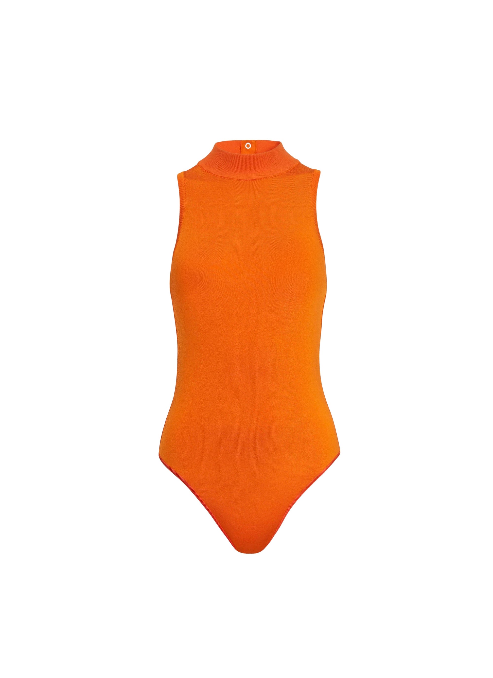 Sleeveless Stretch Bodysuit - Orange