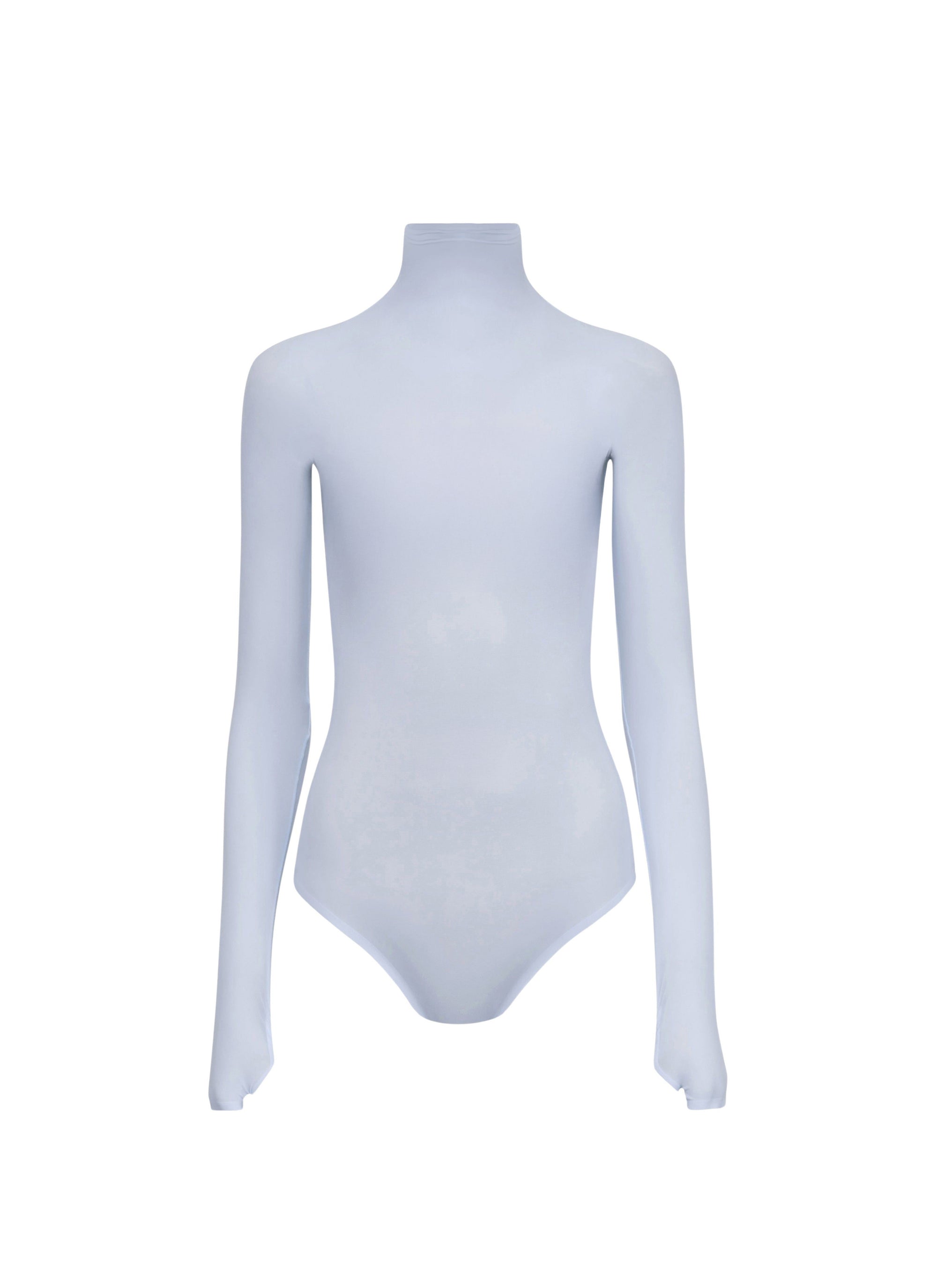 Long-sleeved sheer bodysuit in wool - Iris