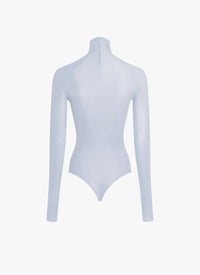 Long-sleeved sheer bodysuit in wool - Iris