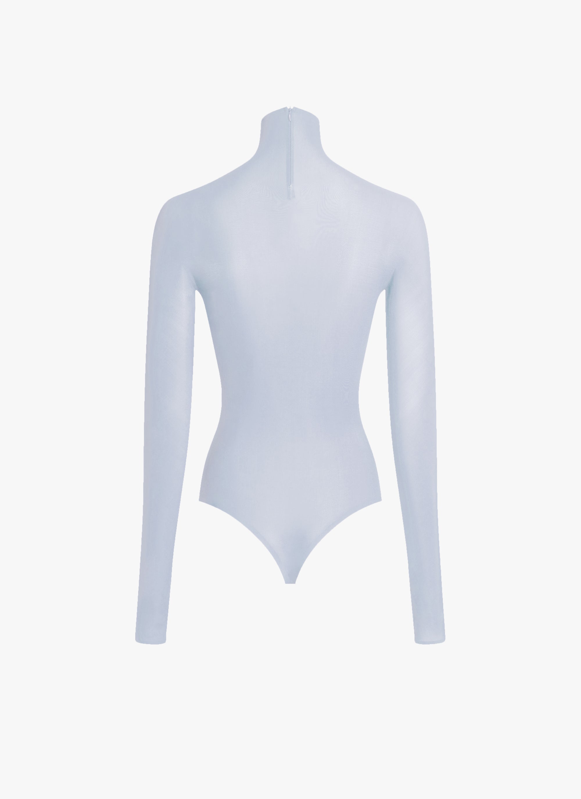 Long-sleeved sheer bodysuit in wool - Iris