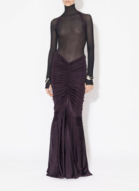 Long-sleeved sheer bodysuit in wool - Iris