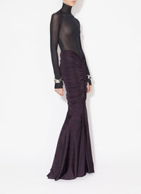 Long-sleeved sheer bodysuit in wool - Iris
