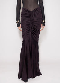 Long-sleeved sheer bodysuit in wool - Black Alaïa