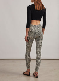 Animal print leggings - Flesh & Black