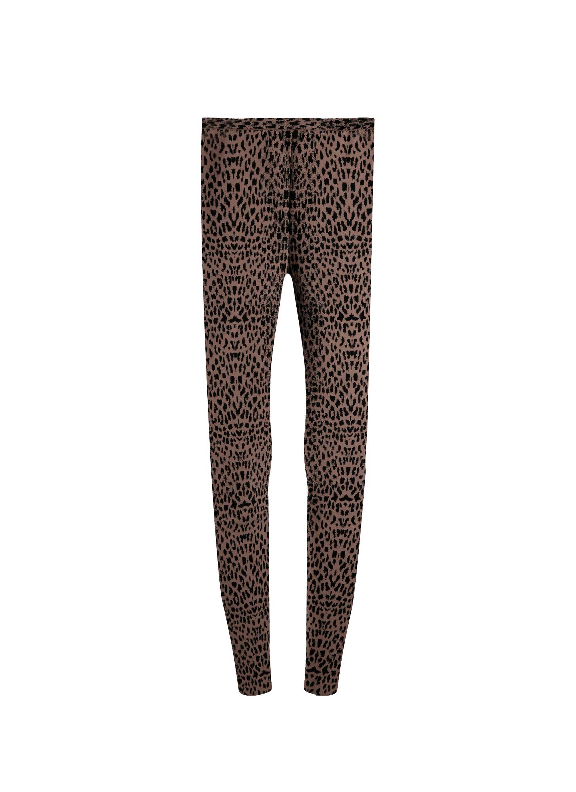 Animal print leggings - Flesh & Black