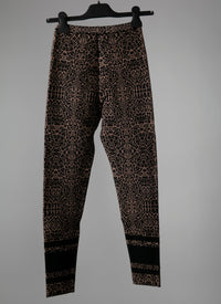 Legging à motif animal - Noir & Chair