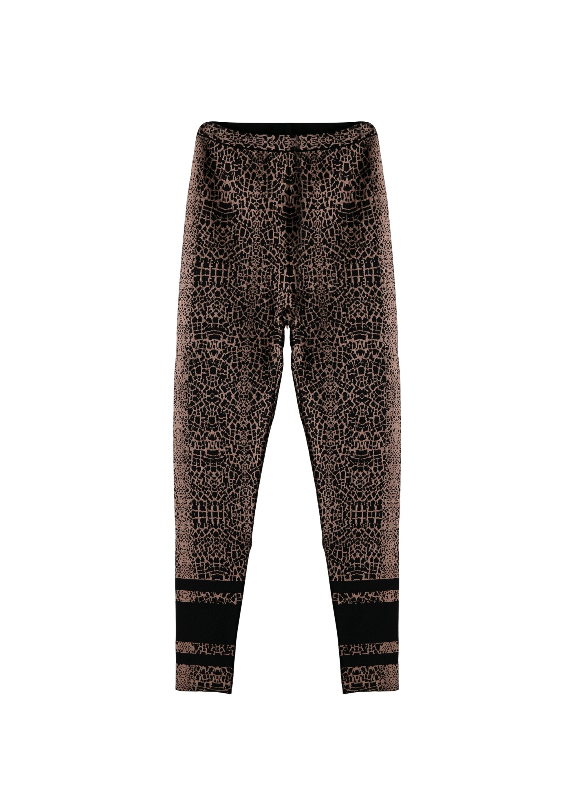 Legging à motif animal - Noir & Chair