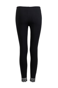 Perforated ankle legging - Black intense