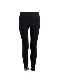 Perforated ankle legging - Black intense