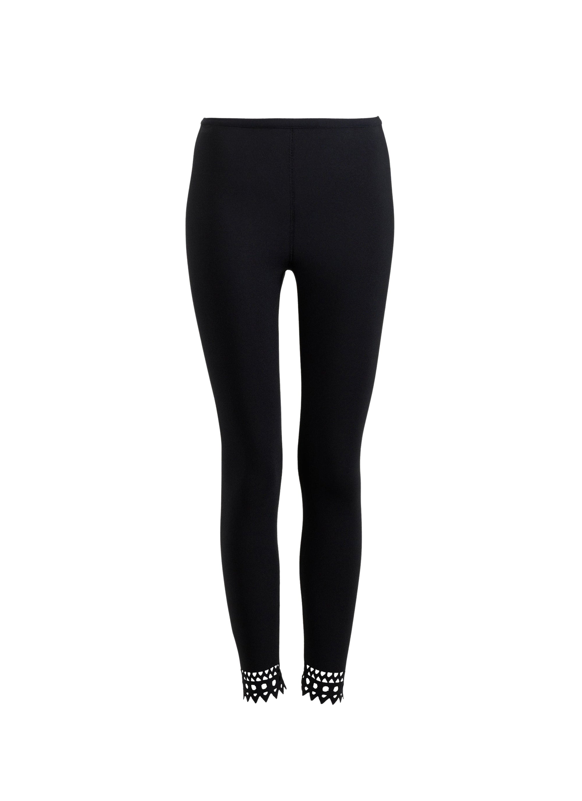 Perforated ankle legging - Black intense