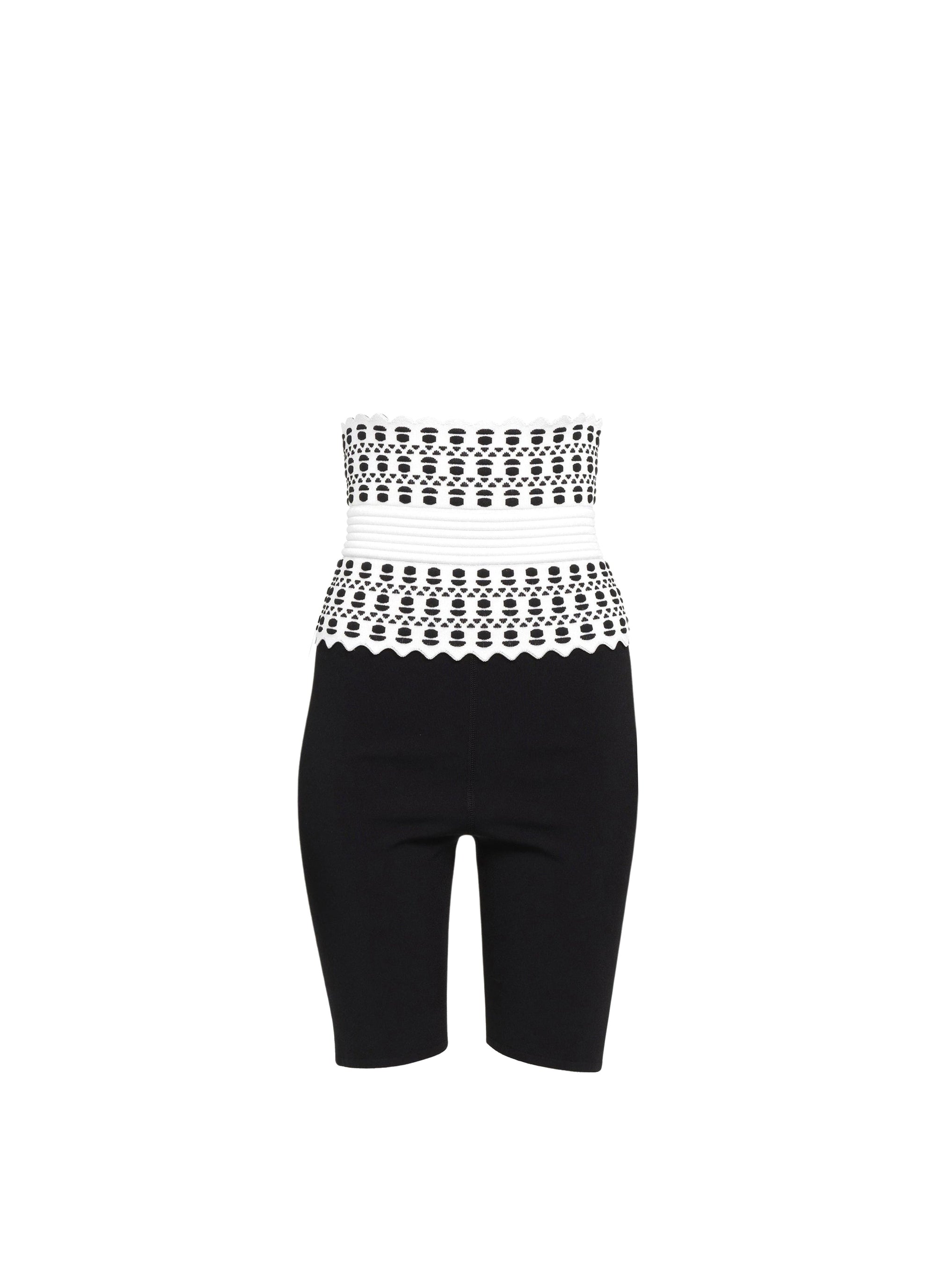 Legging court ceinture - Blanc & Noir