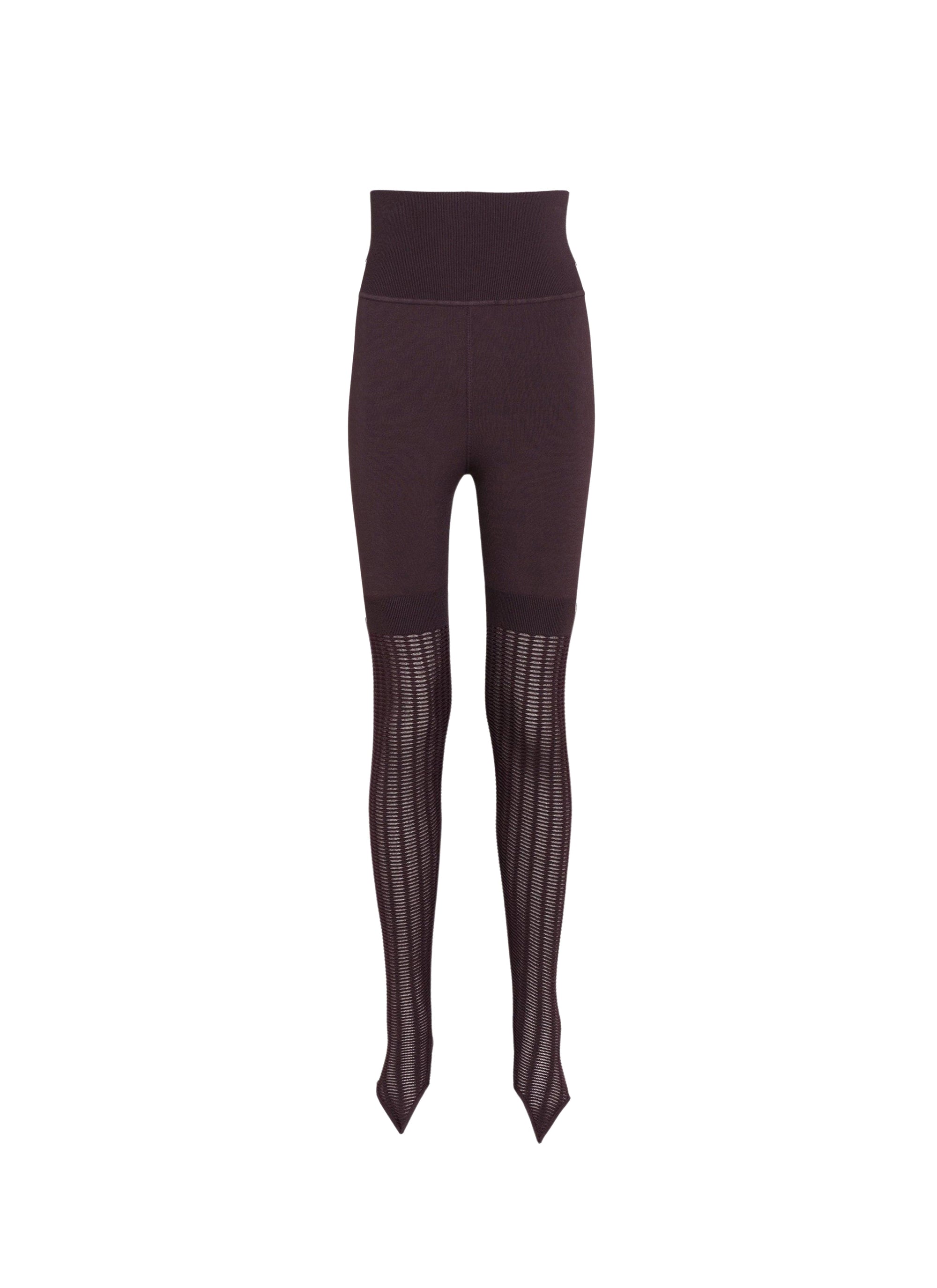 Legging mi-perforé - Aubergine