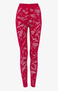 Lace leggings - Fuchsia