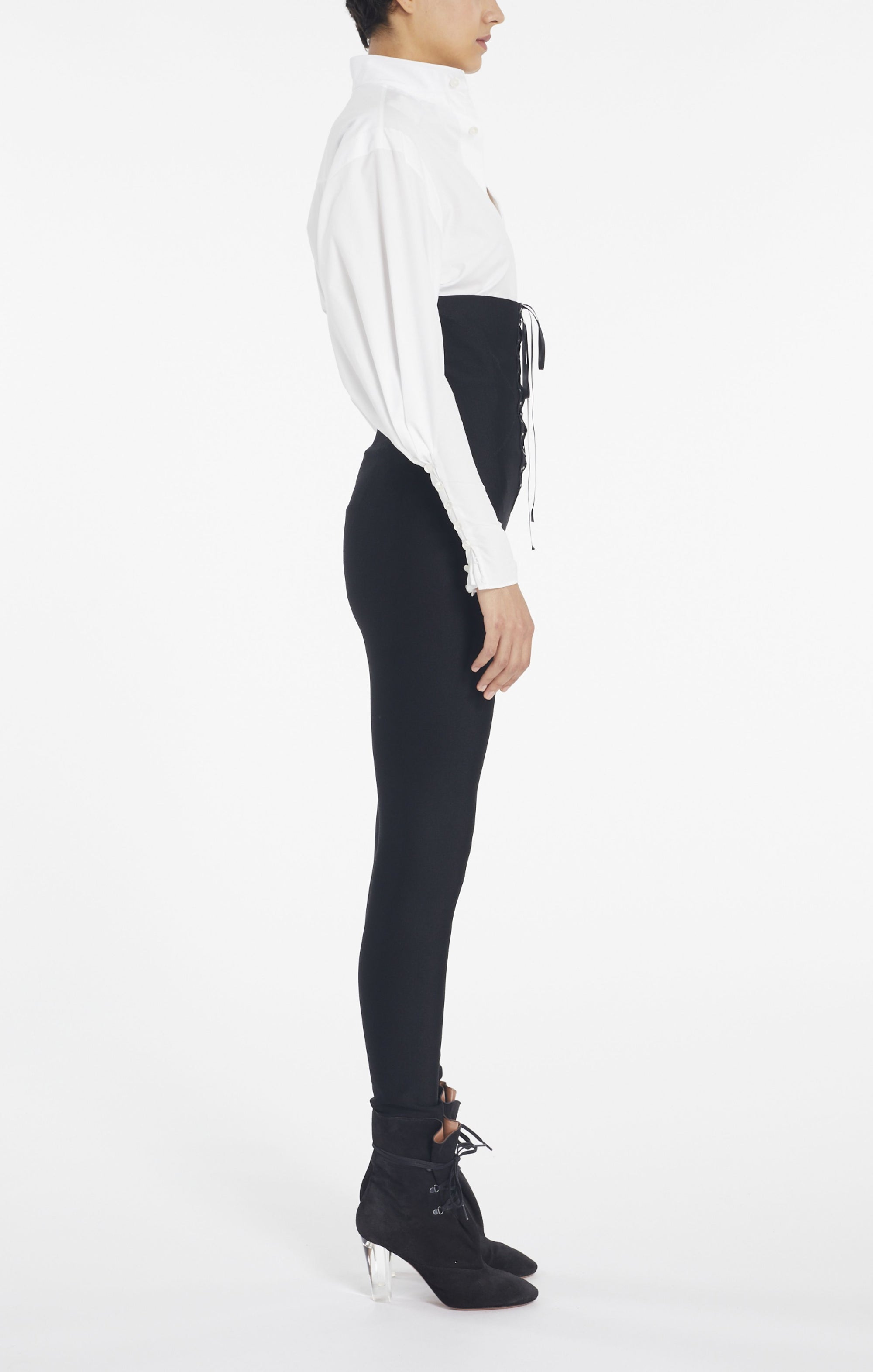 Stretch corset leggings - Black Alaïa