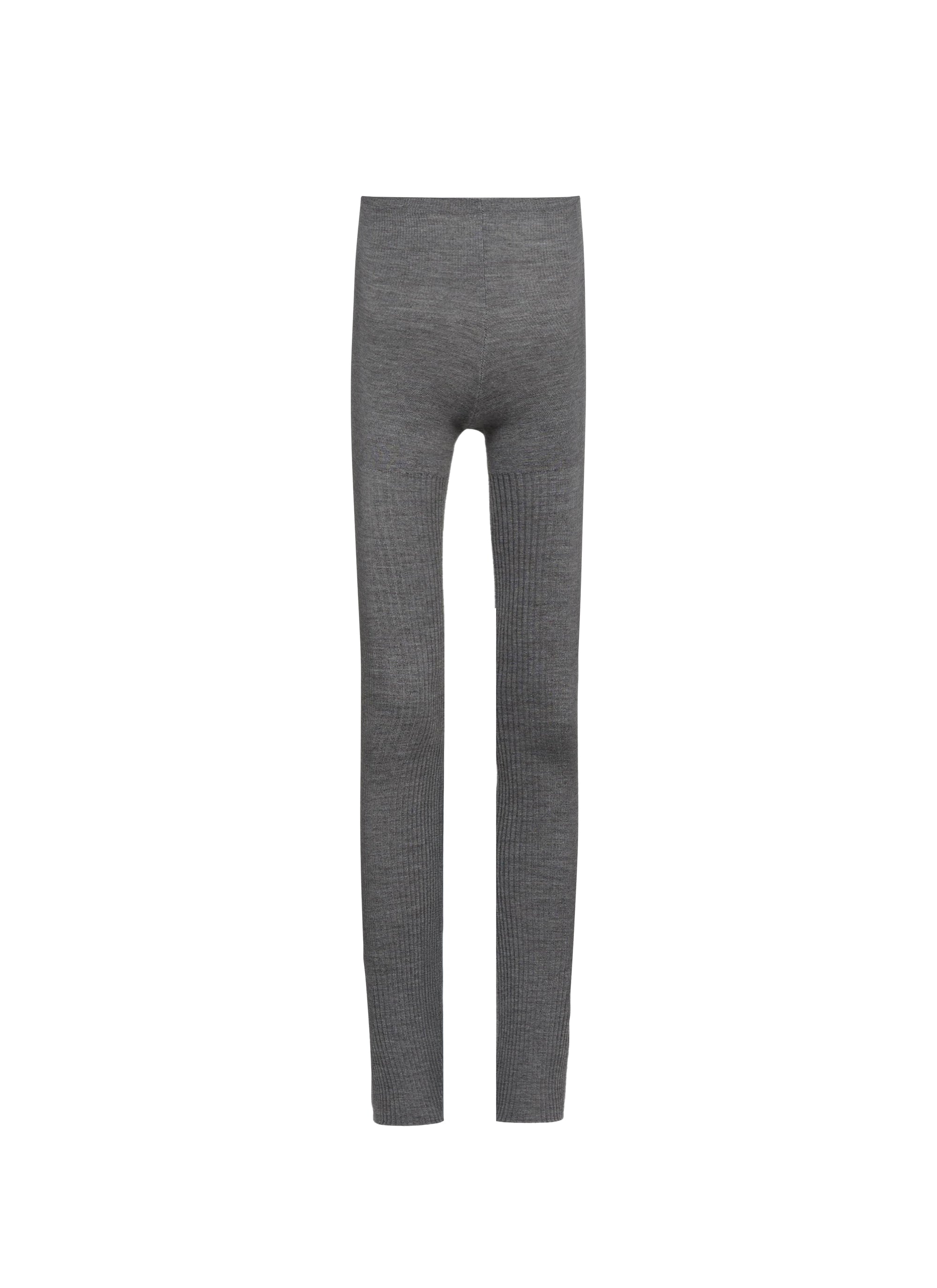 Soft cashmere and silk leggings - Mottled grey