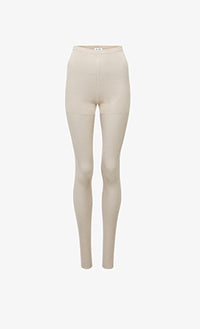 Soft cashmere and silk leggings - Sable