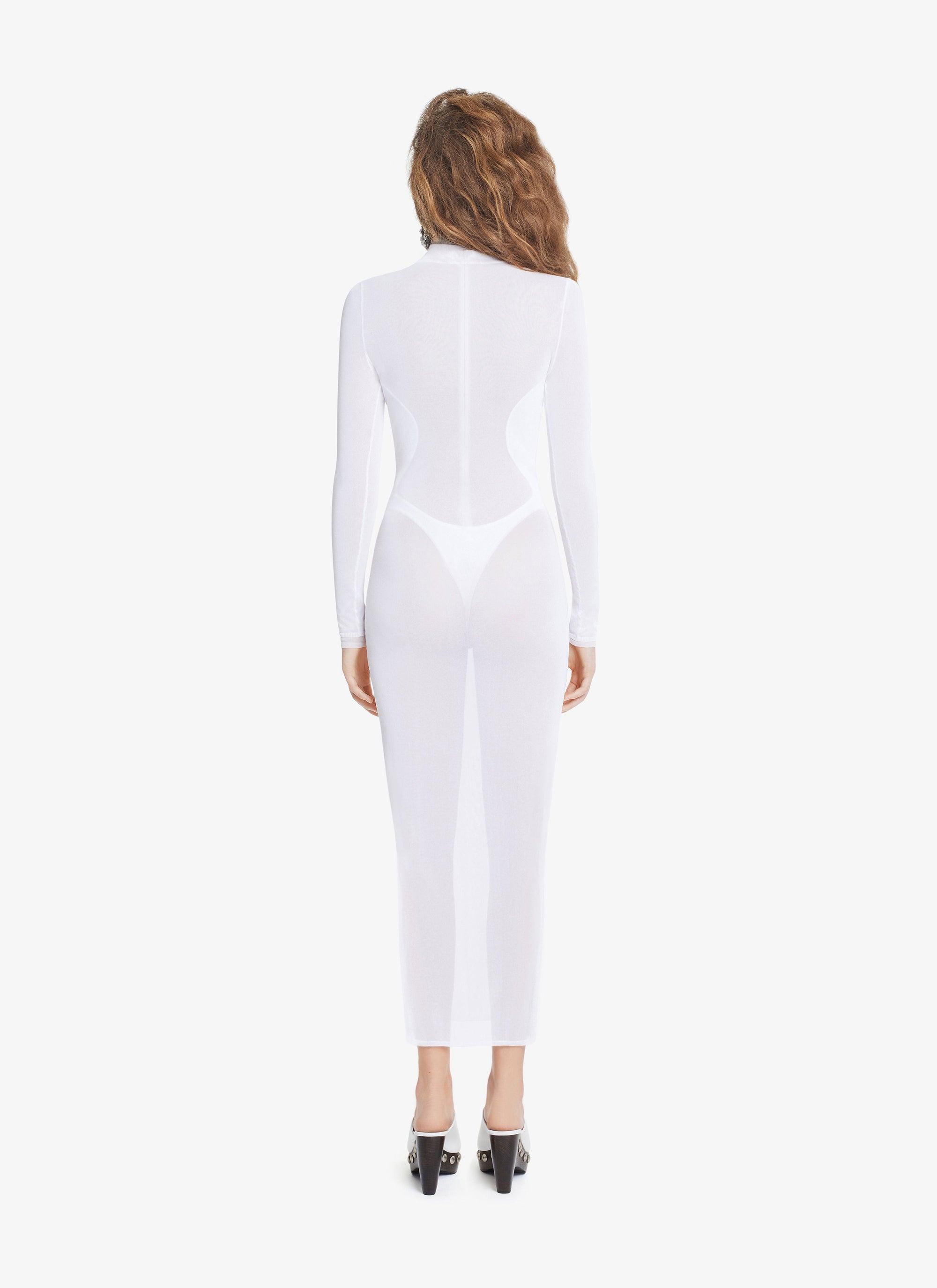 Robe moulante transparente - Noir Alaïa