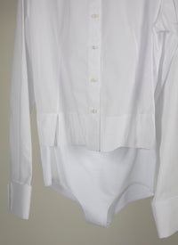 Chemise body à manches longues - Blanc