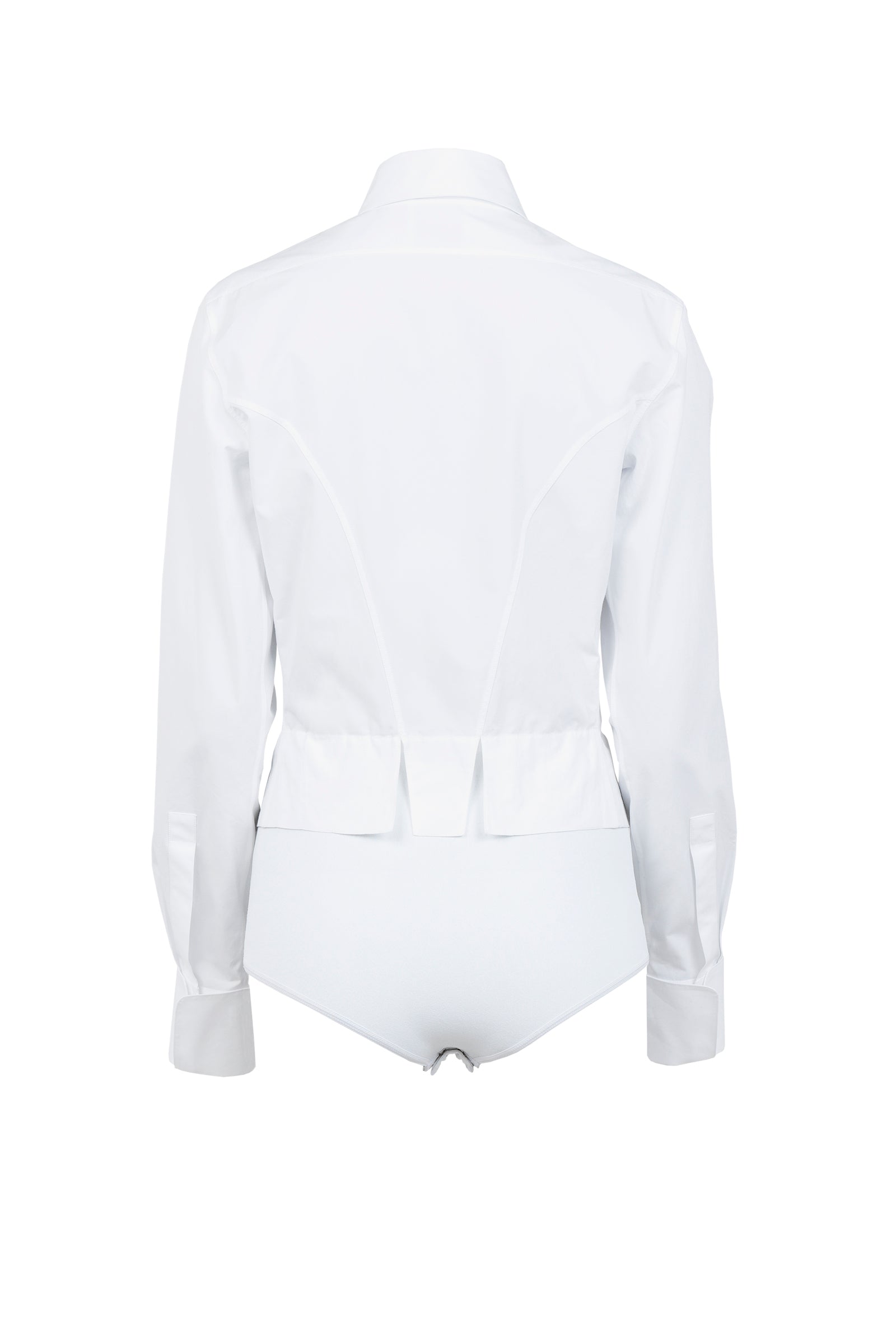 Chemise body à manches longues - Blanc