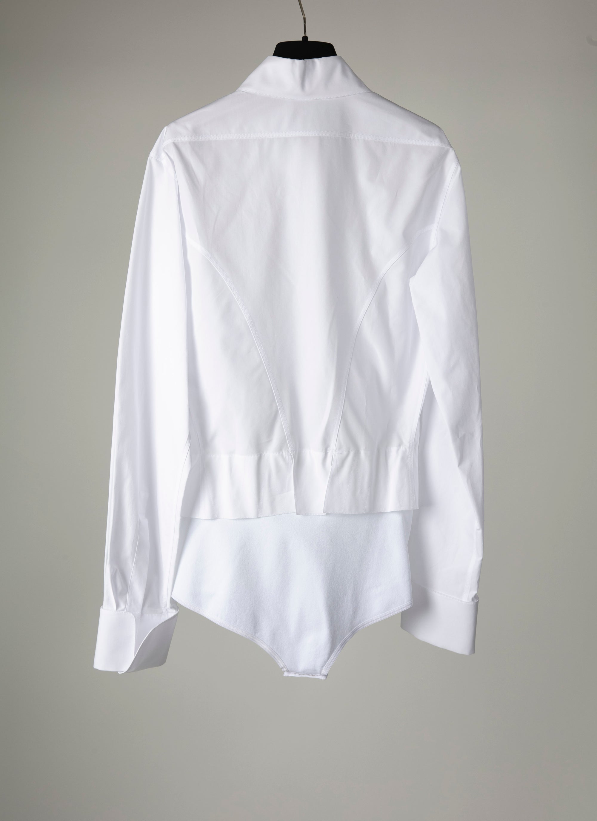 Chemise body à manches longues - Blanc