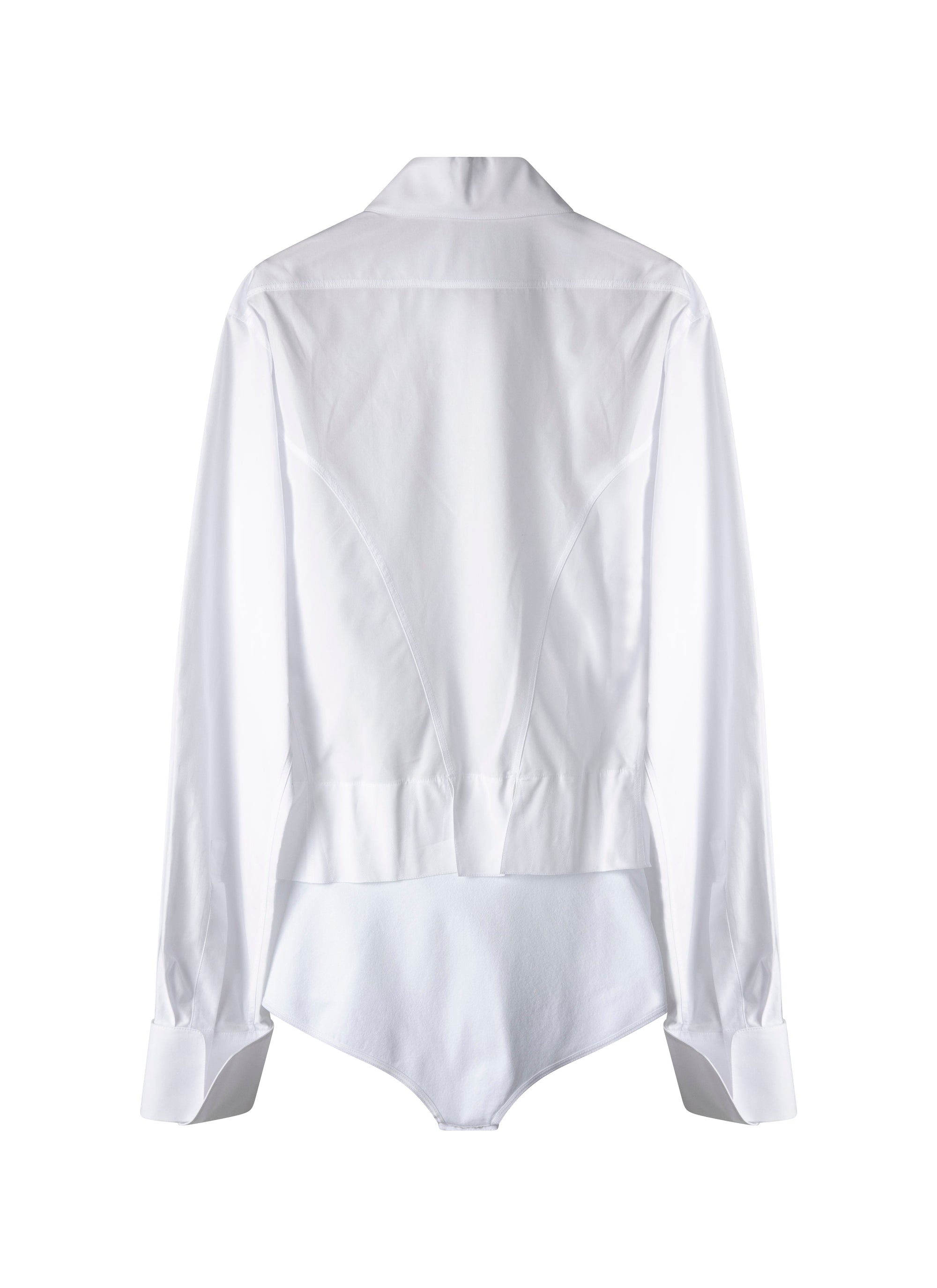 Long sleeve bodysuit shirt - White