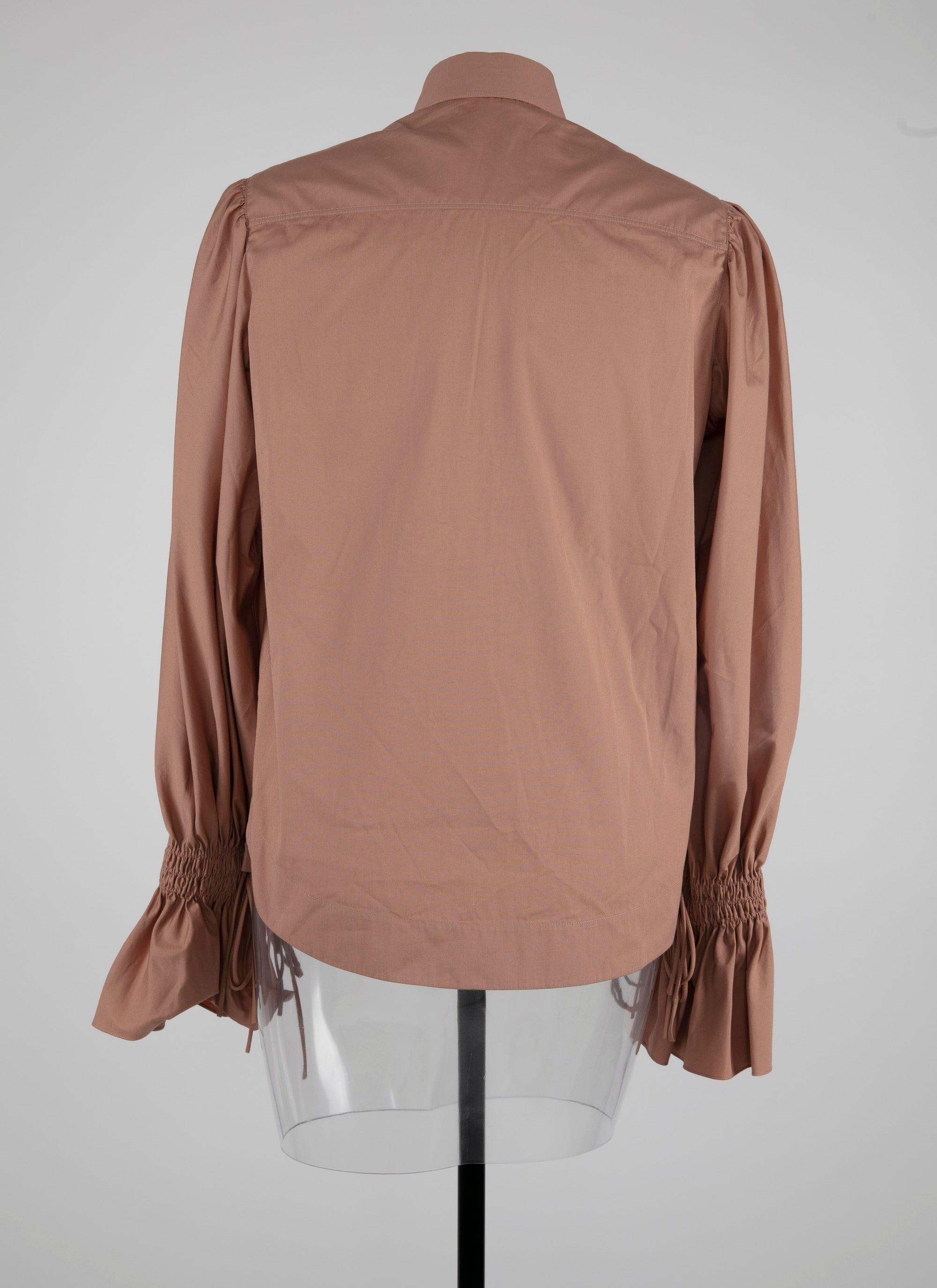 Long-sleeved gigot shirt - Nude