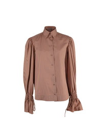 Long-sleeved gigot shirt - Nude