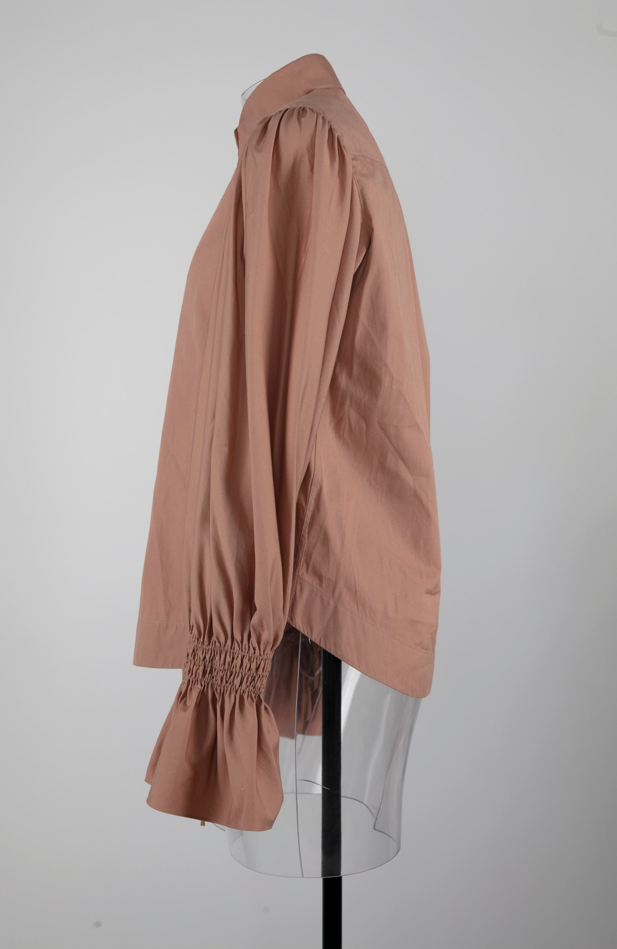 Long-sleeved gigot shirt - Nude