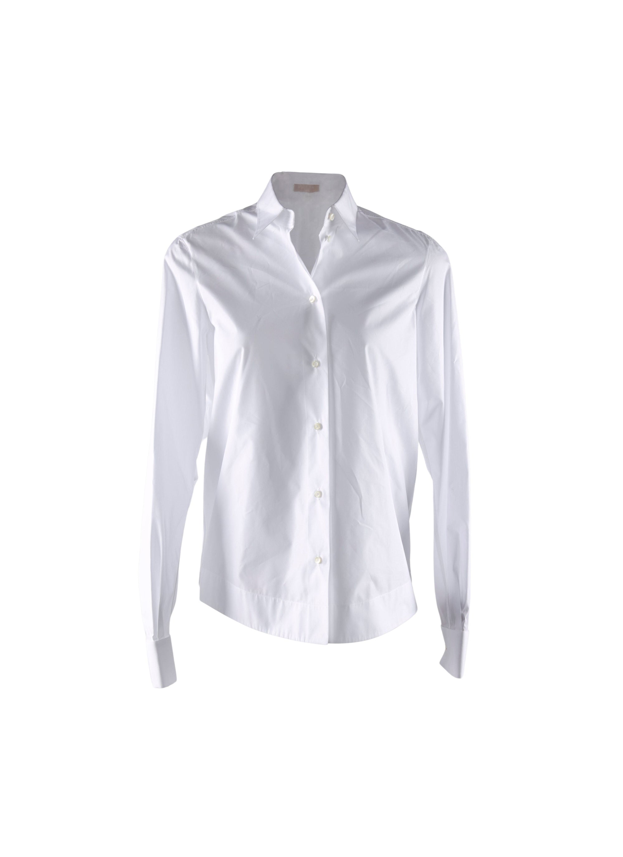 Chemise classique dos volanté - Blanc
