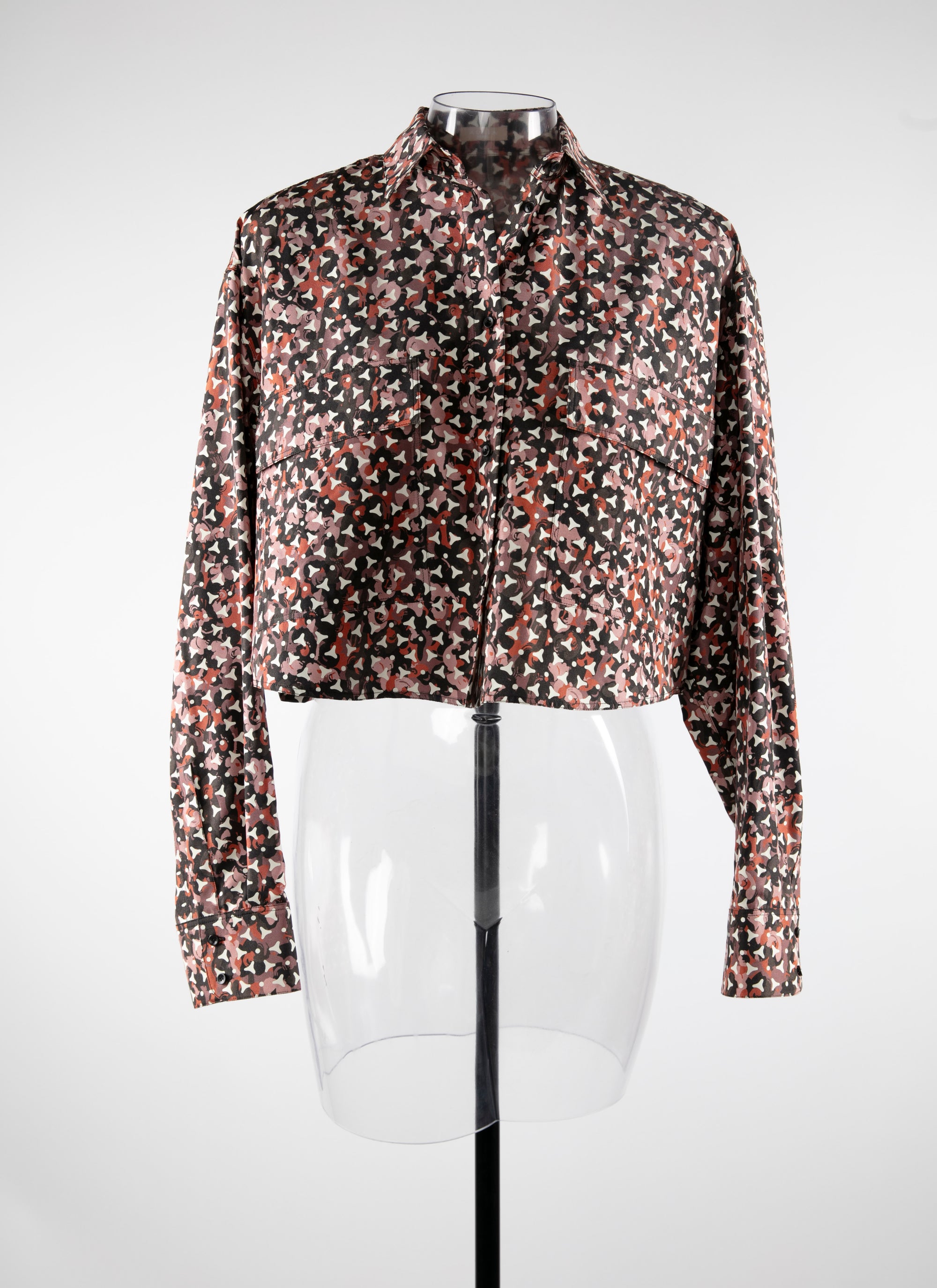 Chemise courte à grandes poches plaquées - Kaki & Bois de Rose